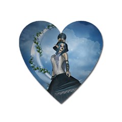 Wonderful Fantasy Women Heart Magnet by FantasyWorld7