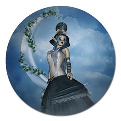 Wonderful Fantasy Women Magnet 5  (round) by FantasyWorld7