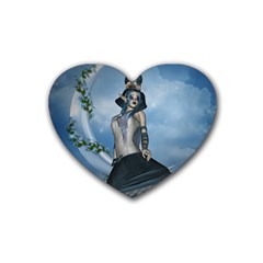 Wonderful Fantasy Women Heart Coaster (4 Pack)  by FantasyWorld7