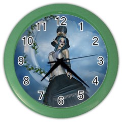 Wonderful Fantasy Women Color Wall Clock by FantasyWorld7