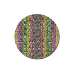 Leaves Contemplative In Pearls Free From Disturbance Magnet 3  (round) by pepitasart