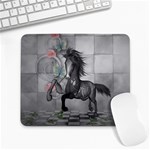 Wonderful Black And White Horse Large Mousepads Front