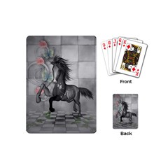 Wonderful Black And White Horse Playing Cards Single Design (Mini)