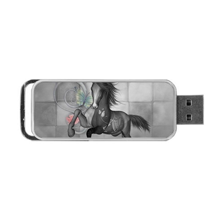 Wonderful Black And White Horse Portable USB Flash (Two Sides)