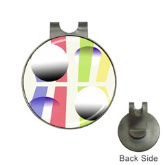 Retro Sphreres And Lines Hat Clips With Golf Markers by snowwhitegirl