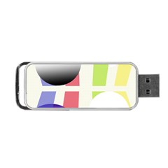 Retro Sphreres And Lines Portable Usb Flash (two Sides) by snowwhitegirl