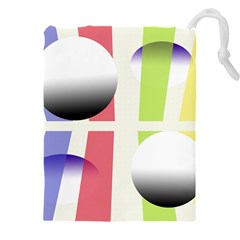 Retro Sphreres And Lines Drawstring Pouch (5xl)