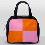 Mod Pink And Orange Squares Classic Handbag (Two Sides) Back