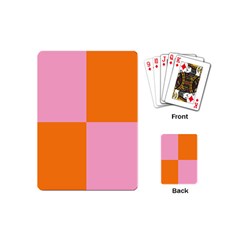 Mod Pink And Orange Squares Playing Cards Single Design (mini) by snowwhitegirl