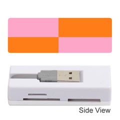 Mod Pink And Orange Squares Memory Card Reader (stick) by snowwhitegirl