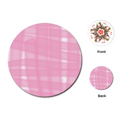 Pink Ribbon Playing Cards Single Design (round) by snowwhitegirl