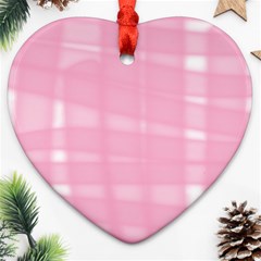 Pink Ribbon Heart Ornament (two Sides) by snowwhitegirl