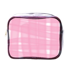 Pink Ribbon Mini Toiletries Bag (one Side) by snowwhitegirl