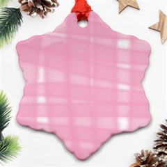 Pink Ribbon Snowflake Ornament (two Sides) by snowwhitegirl