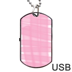 Pink Ribbon Dog Tag Usb Flash (two Sides) by snowwhitegirl