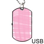 Pink Ribbon Dog Tag USB Flash (Two Sides) Front