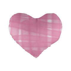 Pink Ribbon Standard 16  Premium Heart Shape Cushions by snowwhitegirl