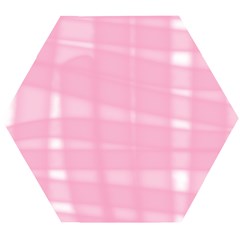 Pink Ribbon Wooden Puzzle Hexagon