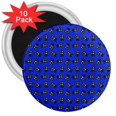 Daisy Royal Blue 3  Magnets (10 Pack)  by snowwhitegirl