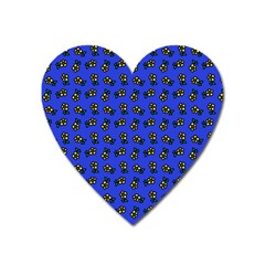 Daisy Royal Blue Heart Magnet by snowwhitegirl