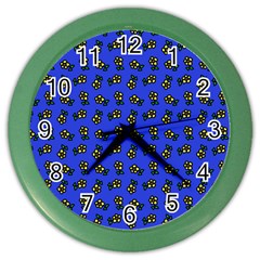 Daisy Royal Blue Color Wall Clock