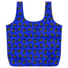 Daisy Royal Blue Full Print Recycle Bag (xl) by snowwhitegirl