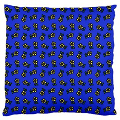 Daisy Royal Blue Standard Flano Cushion Case (one Side) by snowwhitegirl