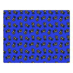 Daisy Royal Blue Double Sided Flano Blanket (large)  by snowwhitegirl