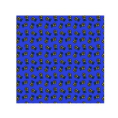 Daisy Royal Blue Small Satin Scarf (square) by snowwhitegirl