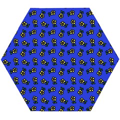 Daisy Royal Blue Wooden Puzzle Hexagon