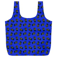 Daisy Royal Blue Full Print Recycle Bag (xxl)