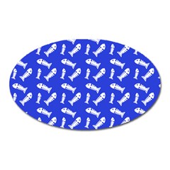 Fish Royal Blue Oval Magnet by snowwhitegirl