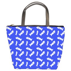 Fish Royal Blue Bucket Bag by snowwhitegirl