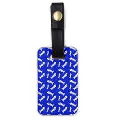 Fish Royal Blue Luggage Tag (one Side) by snowwhitegirl