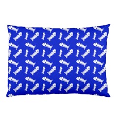 Fish Royal Blue Pillow Case (two Sides) by snowwhitegirl