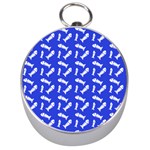 Fish Royal Blue Silver Compasses Front