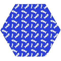 Fish Royal Blue Wooden Puzzle Hexagon