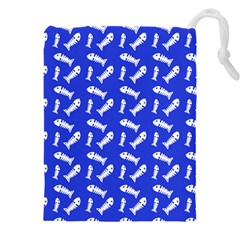 Fish Royal Blue Drawstring Pouch (5xl)