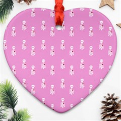 Skeleton Pink Ornament (heart) by snowwhitegirl