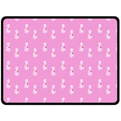 Skeleton Pink Double Sided Fleece Blanket (large)  by snowwhitegirl