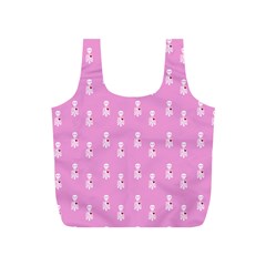 Skeleton Pink Full Print Recycle Bag (s) by snowwhitegirl