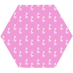 Skeleton Pink Wooden Puzzle Hexagon by snowwhitegirl