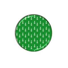 Skeleton Green Background Hat Clip Ball Marker (10 Pack) by snowwhitegirl