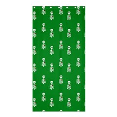 Skeleton Green Background Shower Curtain 36  X 72  (stall)  by snowwhitegirl