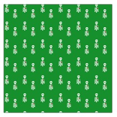 Skeleton Green Background Large Satin Scarf (square) by snowwhitegirl