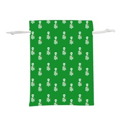 Skeleton Green Background Lightweight Drawstring Pouch (s)