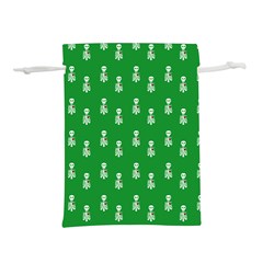 Skeleton Green Background Lightweight Drawstring Pouch (l)