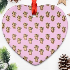 Angel Cherub Pink Ornament (heart) by snowwhitegirl