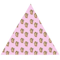 Angel Cherub Pink Wooden Puzzle Triangle by snowwhitegirl