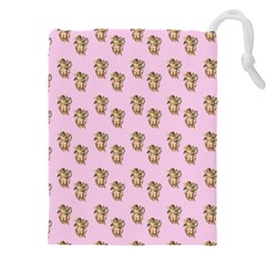 Angel Cherub Pink Drawstring Pouch (5xl)